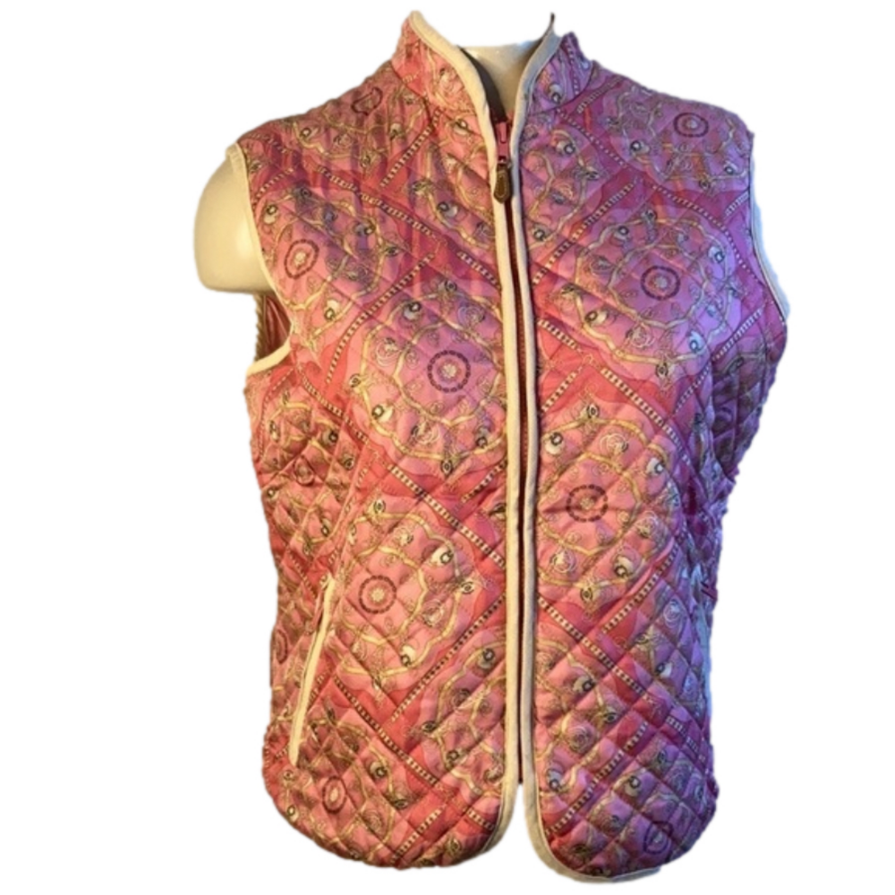 J.mclaughlin silk / front zipper vest Small